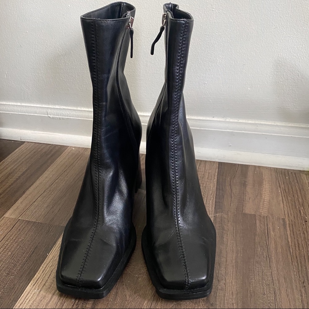 Zara leather ankle boots